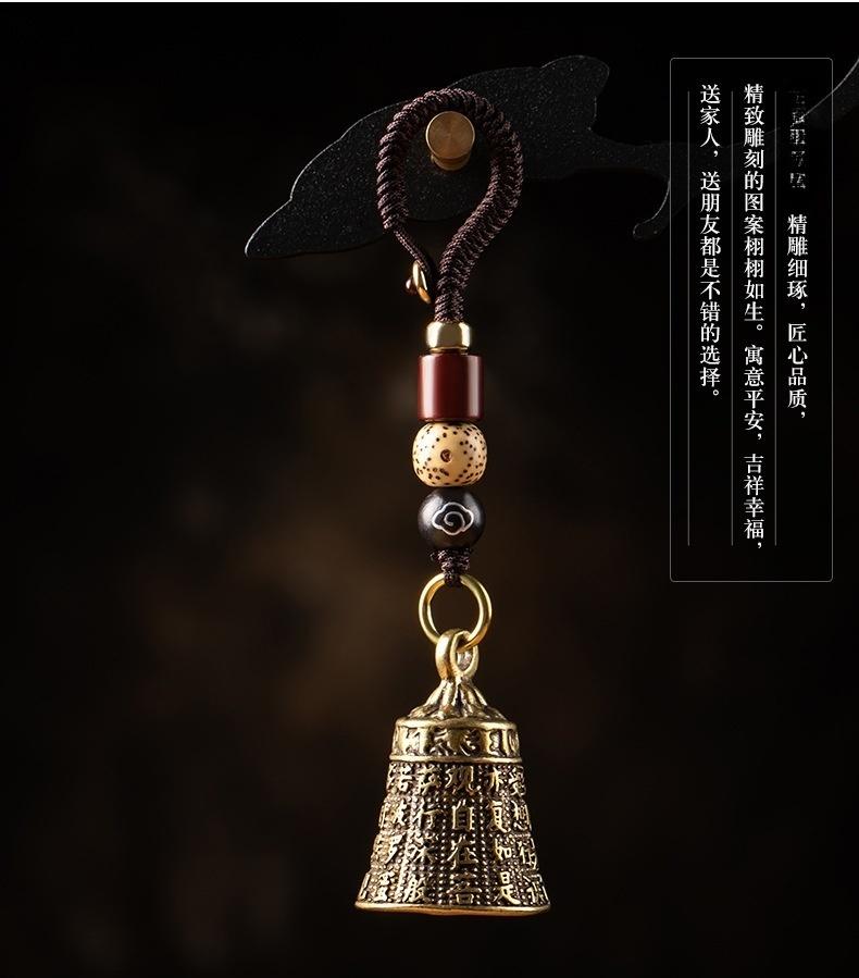 Kleine Prajna Buddha Herzsutra Retro Ahnenstil Windspiel, Buddha-Glocke, Friedensglocken-Anhänger