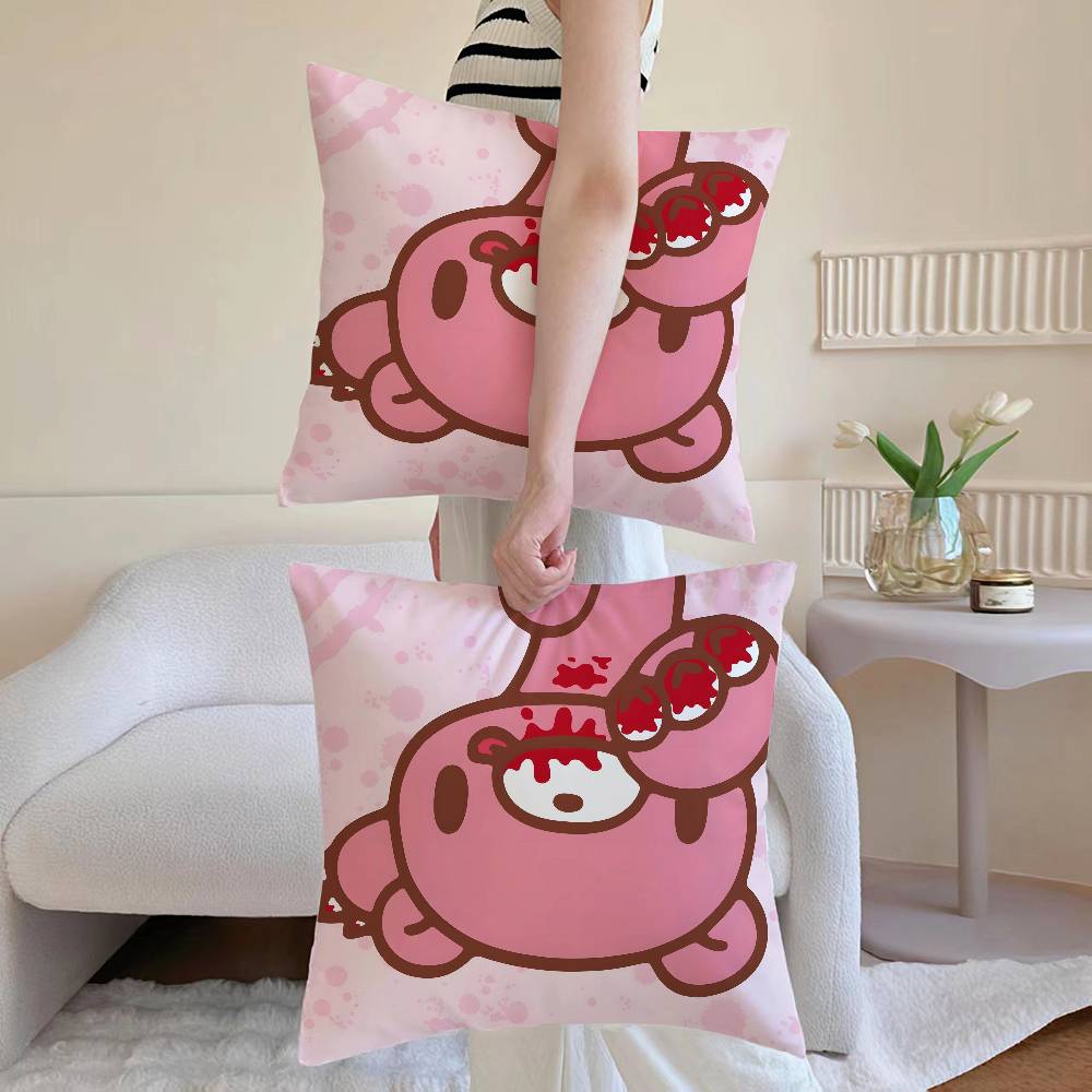 G-Gloomy B-Bear Pillow Case Sofa and Living Room Decorative Cushion Covers Dust-proof and Mite-proof Invisible Zipper