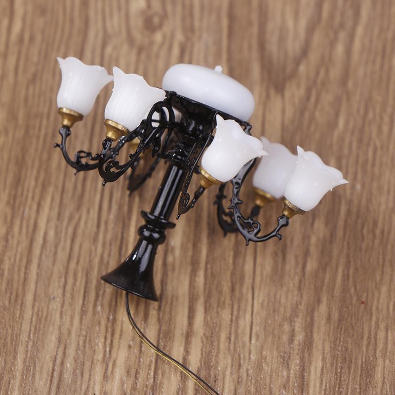 Miniatyr Dukkehus Taklampe Vegglampe Skrivebordslampe Mini LED-belysning Hjemmedekorasjon Dukke Møbler Leke Kan Være Sterk