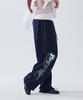 ESCAPEFROM [Escf X Hot Today] Horse Lettering Color Block Folding Sweatpants Navy