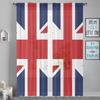 Herdesings British Flag Sheer Tulle Curtains Chiffon Drapes 2 Panels Window Curtains for Living Room Bedroom Kitchen Decoration