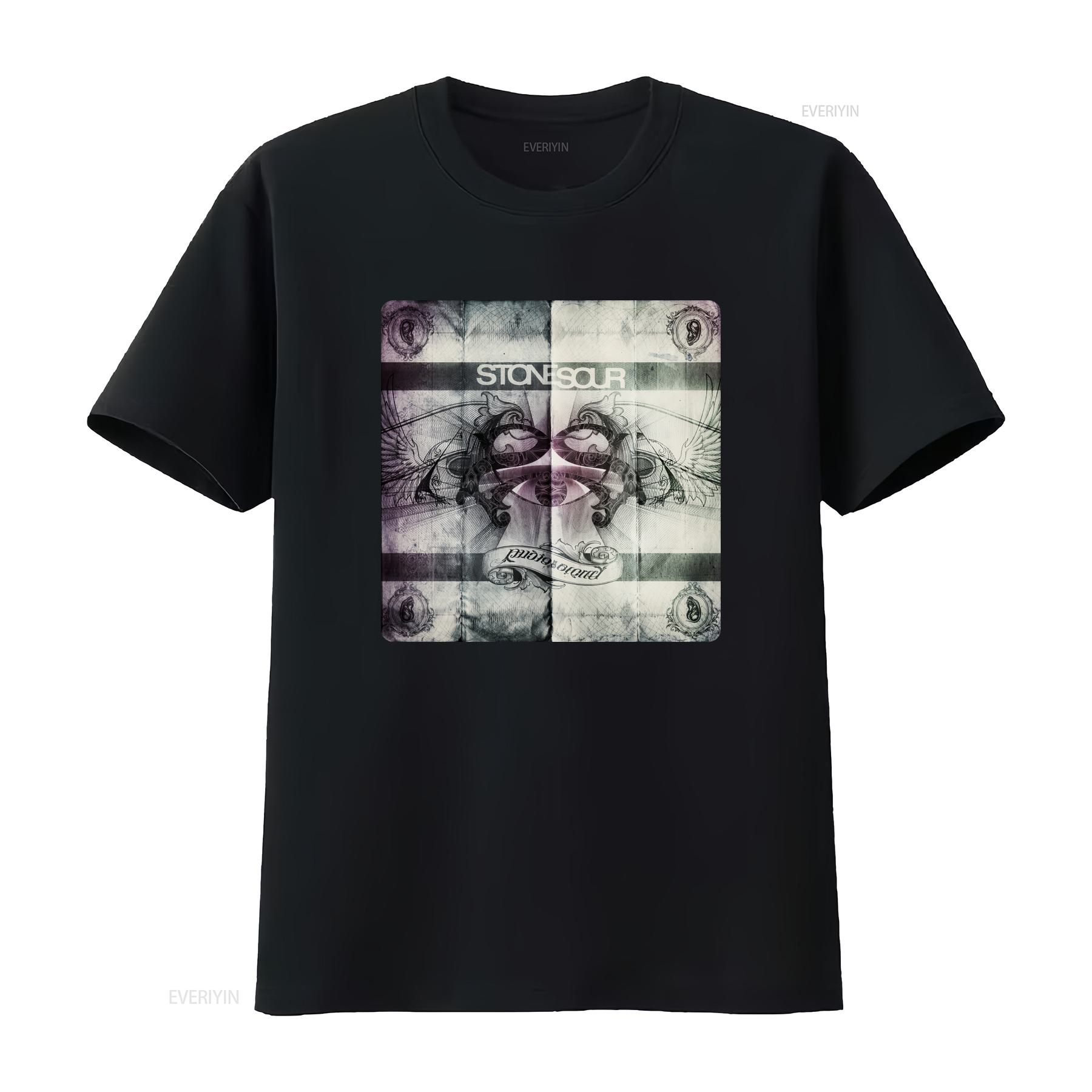

Stone Sour T Shirt Audio Secrecy Square Back Print vintage Washed Comfortable graphic streetwear Top For Everyday Wear homme 4XL