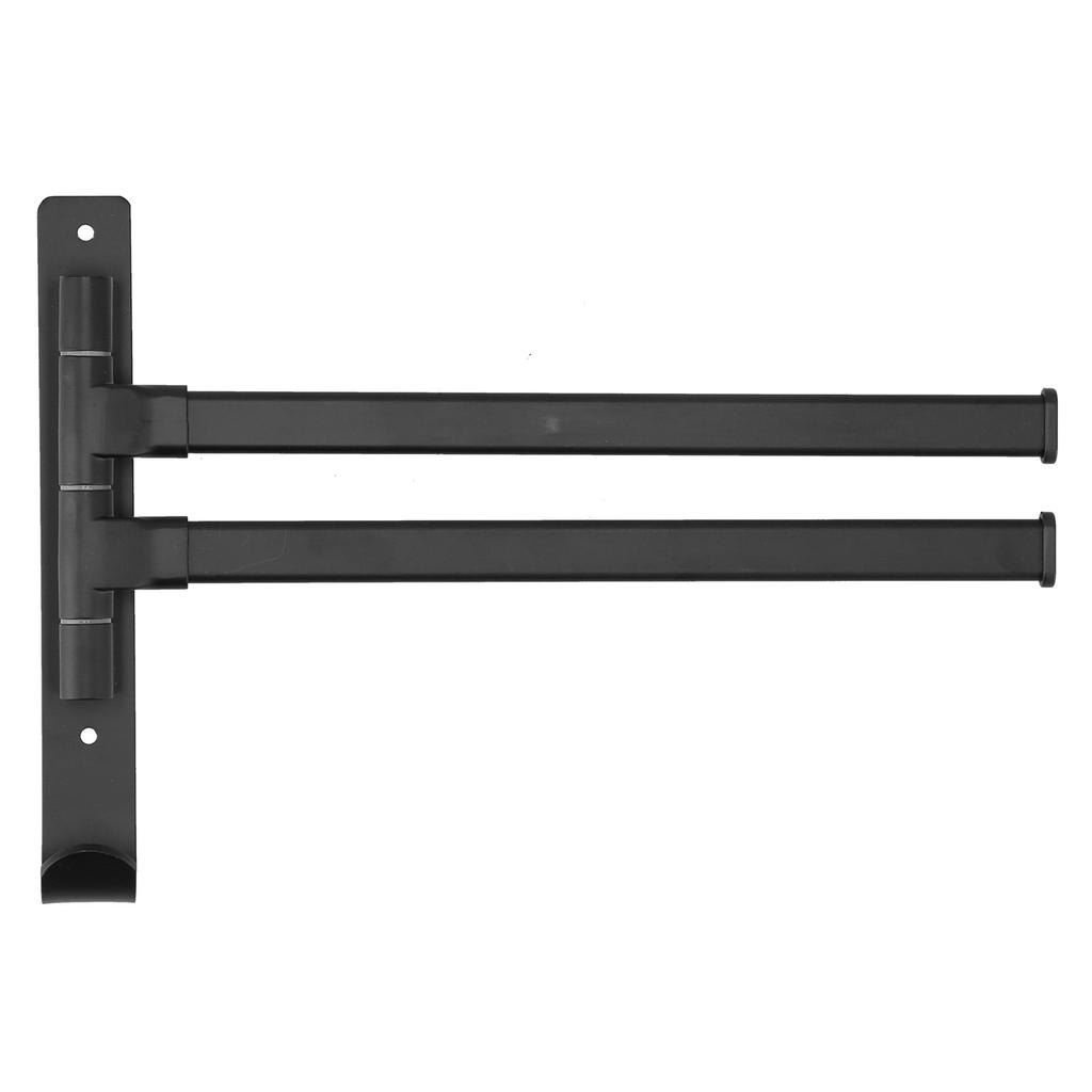 Towel Bar Wall Mounted Rotating Collapsible Space Aluminum Towel Rack for Bathroom