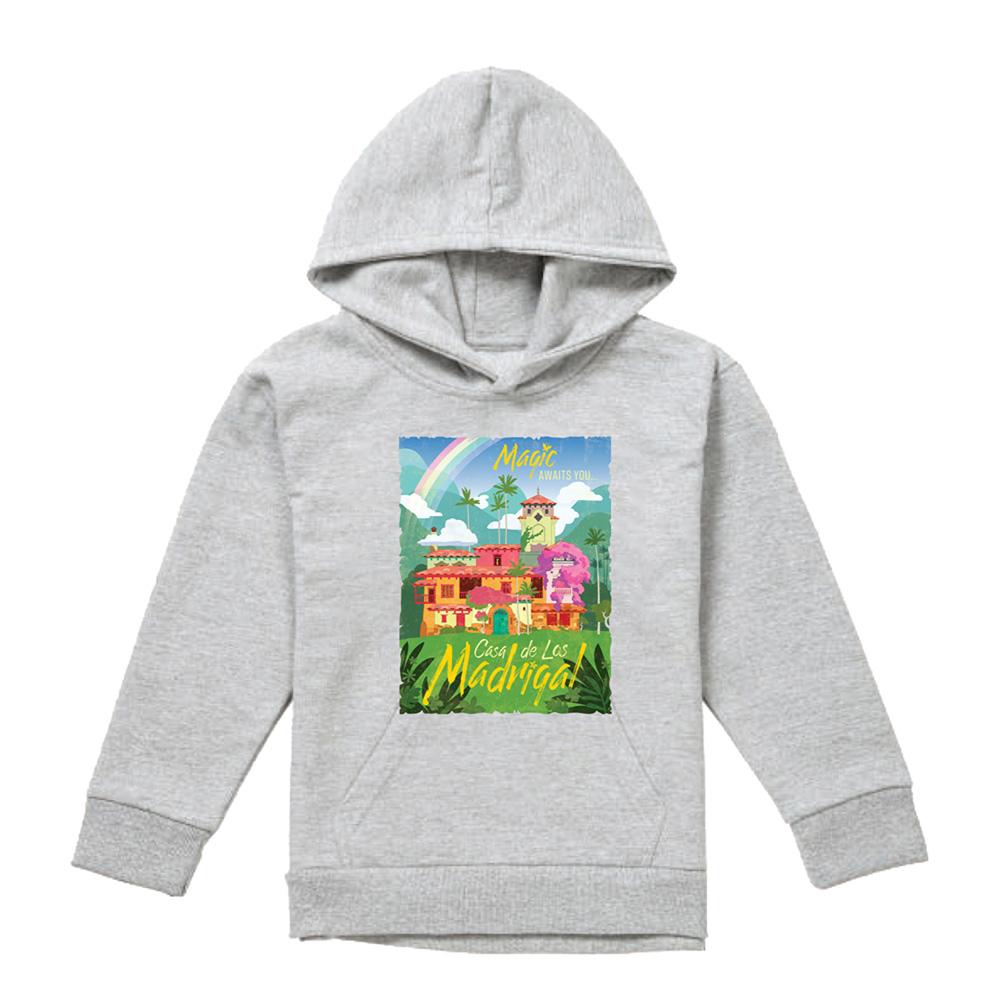 Encanto Childrens/Kids Magic Awaits You...Casa De Los Madrigal Poster Heather Hoodie