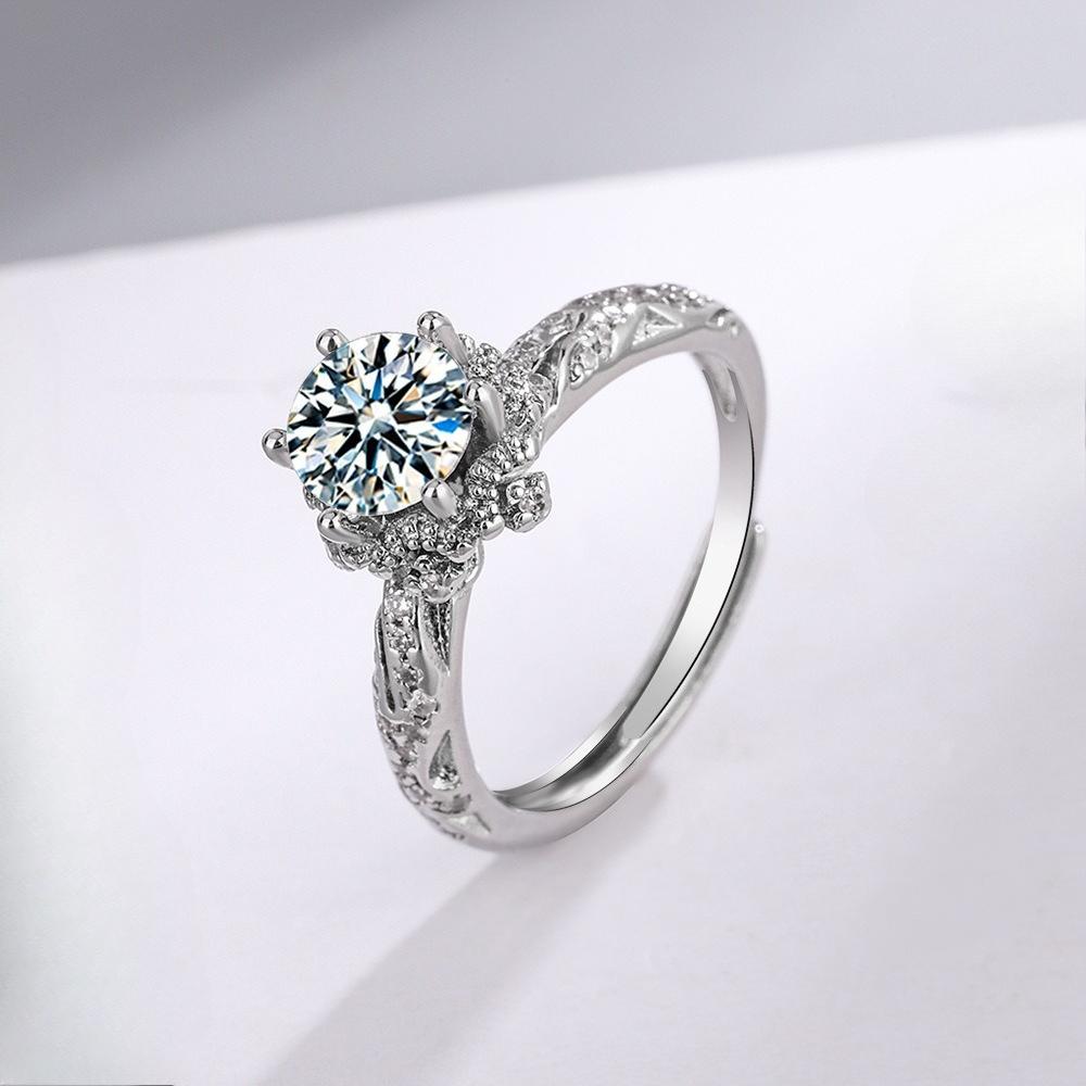Copper Ring Exquisite For Women Cassic Wedding Jewelry Engagement Bands Fine Zircon Fashion Gift Party High Quality