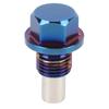 Magnetisk oljeavtappningsplugg M12x1,25 Ti-legering Sumppluggsbult med 3 packningar Läckagesäker Ersättning Biltillbehör