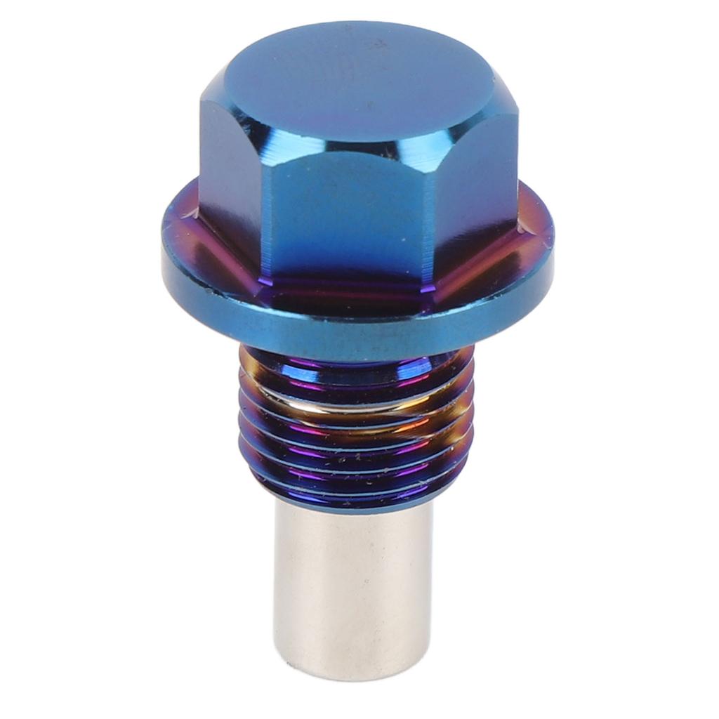 Magnetisk oljeavtappningsplugg M12x1,25 Ti-legering Sumppluggsbult med 3 packningar Läckagesäker Ersättning Biltillbehör