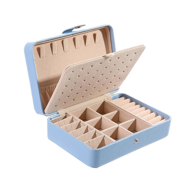 Schmuckkasten Organizer aus Leder Schmuckdisplay Schmuckschatullen und Verpackung Ringbox Geeignet für Ohrringe und Ringe