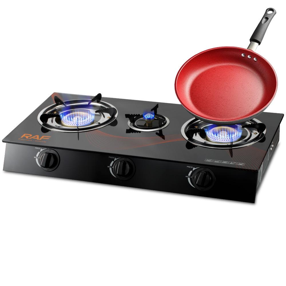 European-Style Three-Burner Stove, Simple Three-Burner Gas Stove