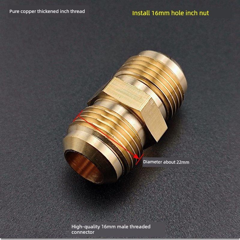 Refrigerator Dual Connection Copper-Aluminum Pipe 6mm with Nut, No Welding Required, Male-Female Refrigeration Connector