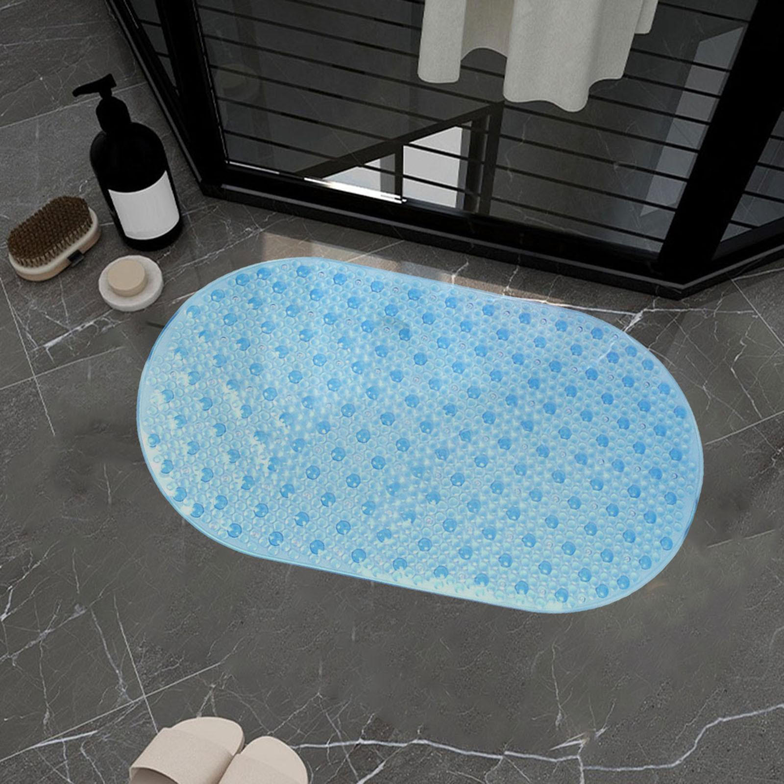 Oval PVC Bath Mat - Anti-Skid Shower Rug