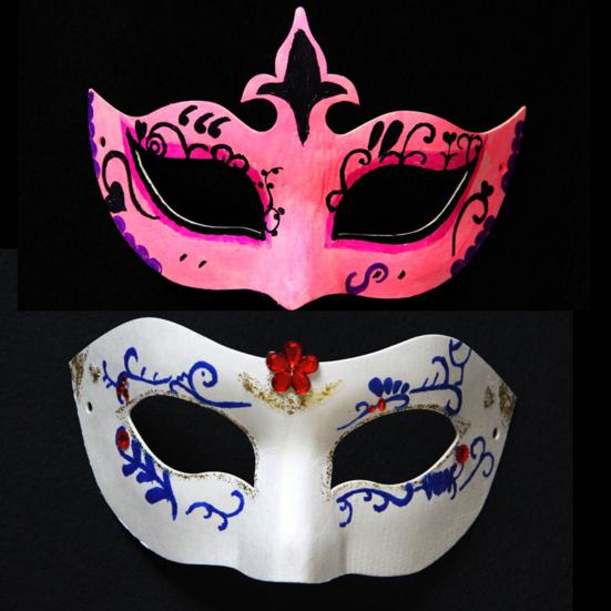 Mască de petrecere cu bandă elastică, inspiră creativitatea, ușoară, DIY, jumătate de față, mască de dans, jucărie pentru pictură pentru copii, pentru casă