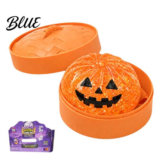 Squeeze Toy with Steamer Box 1/4/5Pcs Halloween Dumpling Box Cartoon Glitter Steamed Bun Stress Relief Toy Ball Fidget for Home Office Toys