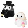 New Steampunk Plague Doctor Bird Beak Plush Toy Gift Glow-in-the-Dark Valentine's Day Couple Doll White