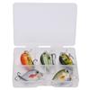 5 Pcs Mini Fishing Lures Crankbait Realistic Fishing Hard Baits Kit with Box for Sea Water and Fresh WaterType 3