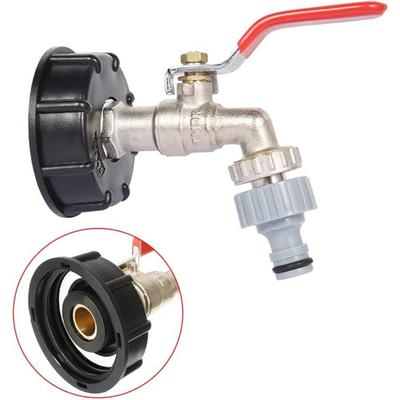 Hållbar IBC Tank Kranadapter S60*6 Grovgänga till 1/2'' 3/4'' Anslutning Ersättningsventil Trädgård Hem Ventilkoppling Kran