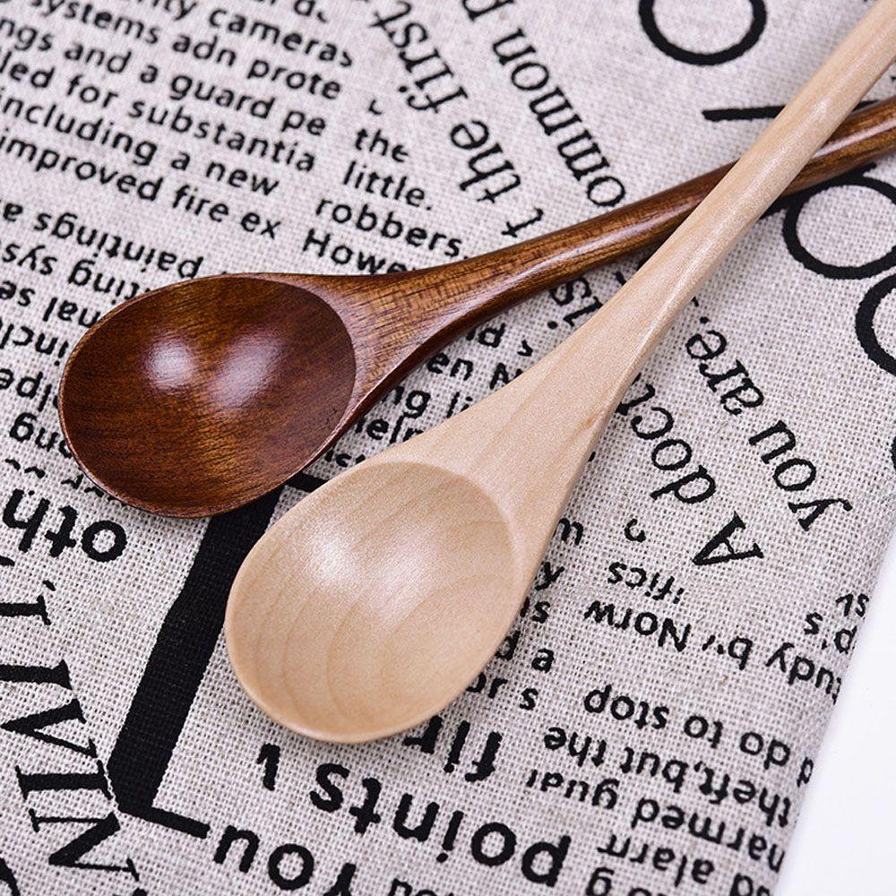 Traditional Tableware Rice Soup Desserts Condiment Tea Scoops Wooden Spoons Kids Spoon Long-handled