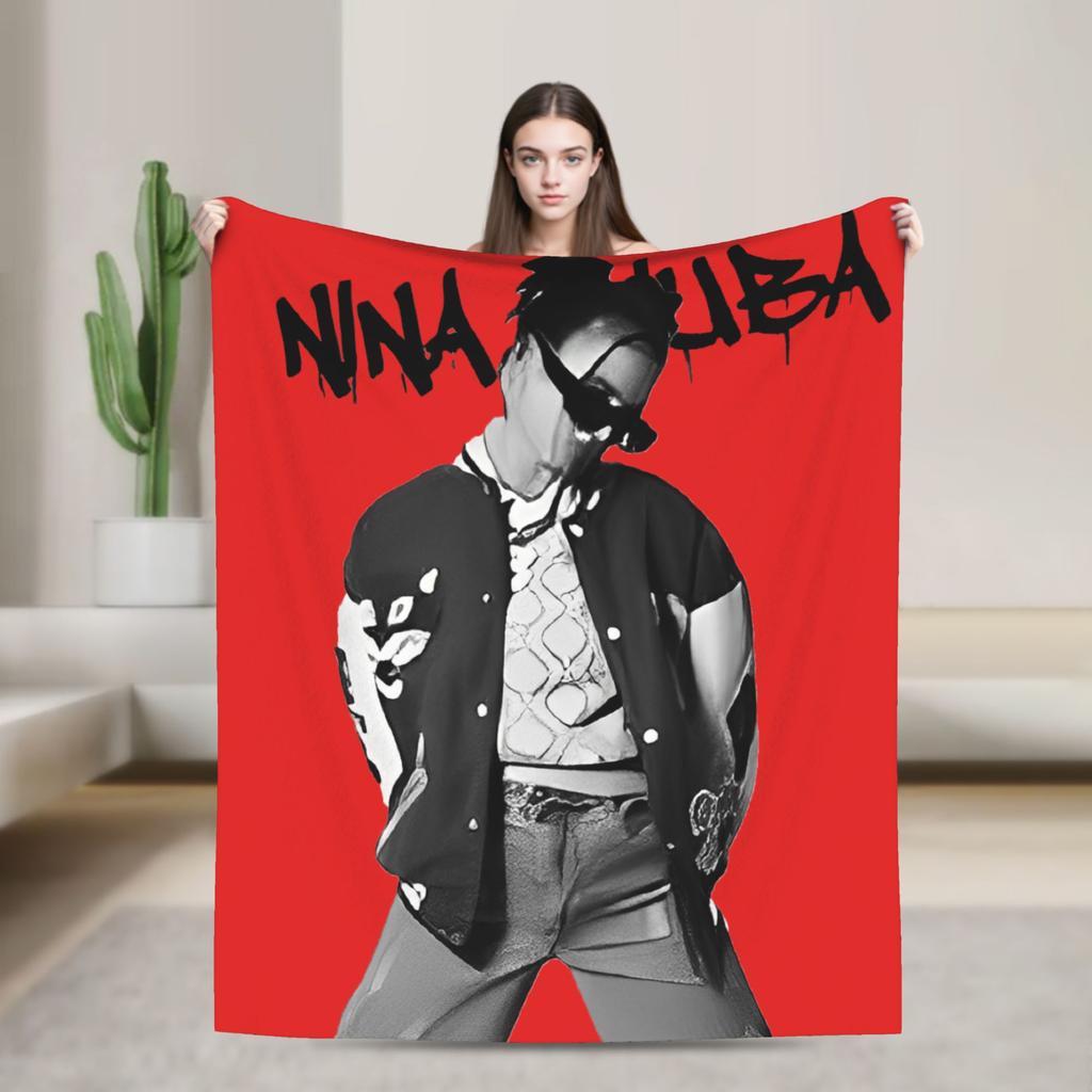 Nina Chuba Musik Sänger Decke Weiche Bedruckte Plüschdecke für Kinder Erwachsene Outdoor Flanell Bettdecke Bettbezug