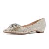 3386-5 New Autumn Stiletto Chunky Heel Pointed Toe French Bridal Shoes for Women