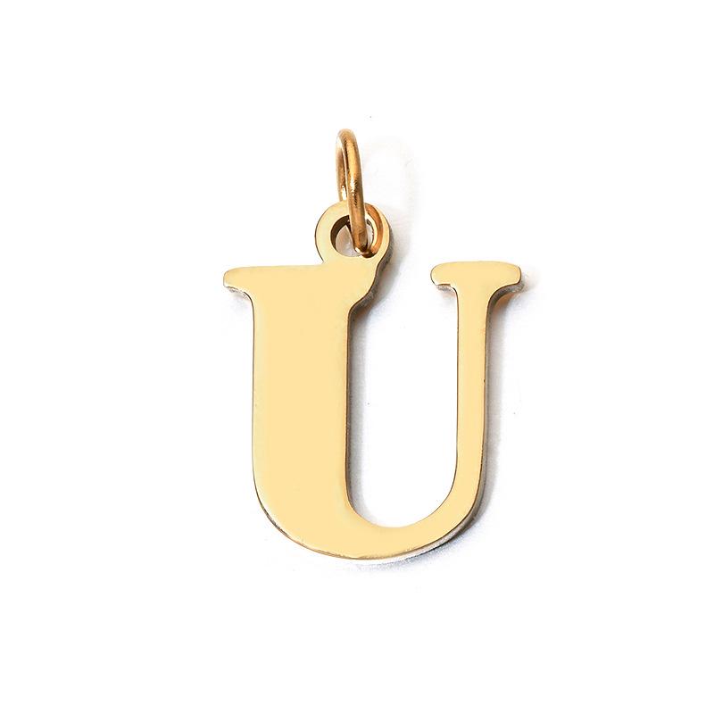 DIY 26-Letter Clavicle Chain Pendant: Personalized Stainless Steel Jewelry with a European and American Design Touch