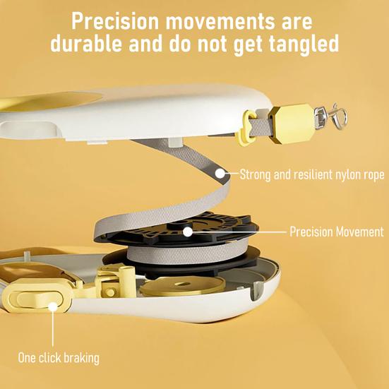 Retractable Dog Leash 16Ft Long Dog Walking Leash with One-Handed Brake Strong Nylon Pet Lead for Small Medium Dogs Cats