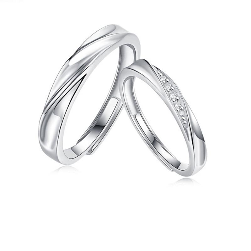 

Кольцо Bague Ringen из серебра S925 с муассанитом для пары, кольцо на тему живой любви