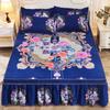 1pc Thickened Sanding Bedspread Soft Non-Slip King Queen Bed Skirt Wedding Fitted Sheet Cover No Pillowcase