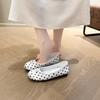 Polka dot beanie shoes women's shoes 2026 new summer fake toe pig's trotters lazy horseshoe shoes flat single shoes
