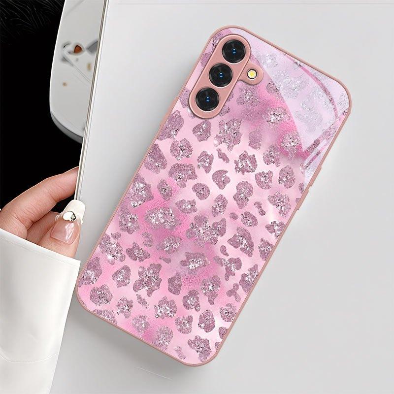 Leopard Print New Exquisite Luxury High-end PhoneCase Glass PhoneCase for Samsung Galaxy S26 S25 S24 S23 S22 S21 FE,Ultra,Plus