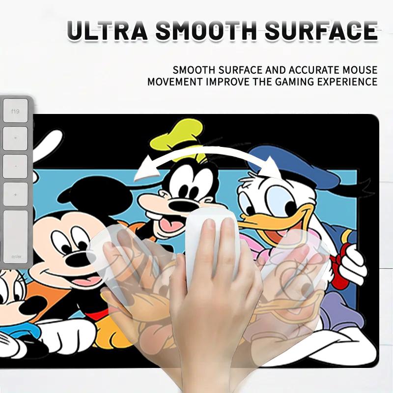 1Pc Mickey Mouse Friends Gaming Mouse Pad Keyboard Desk Mat Non-slip Rubber Lock Edge Waterproof Computer Mousepad for Office Home Decor Y1509