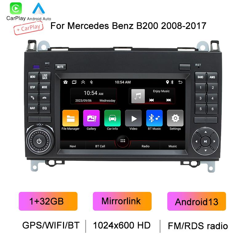 

BQCC 7 2din четырехъядерный Android 13 автомобильный радиоприемник carplay Android Auto GPS WIFI RDS BT автомобильная стереосистема для Mercedes Bens B200 2008-2017
