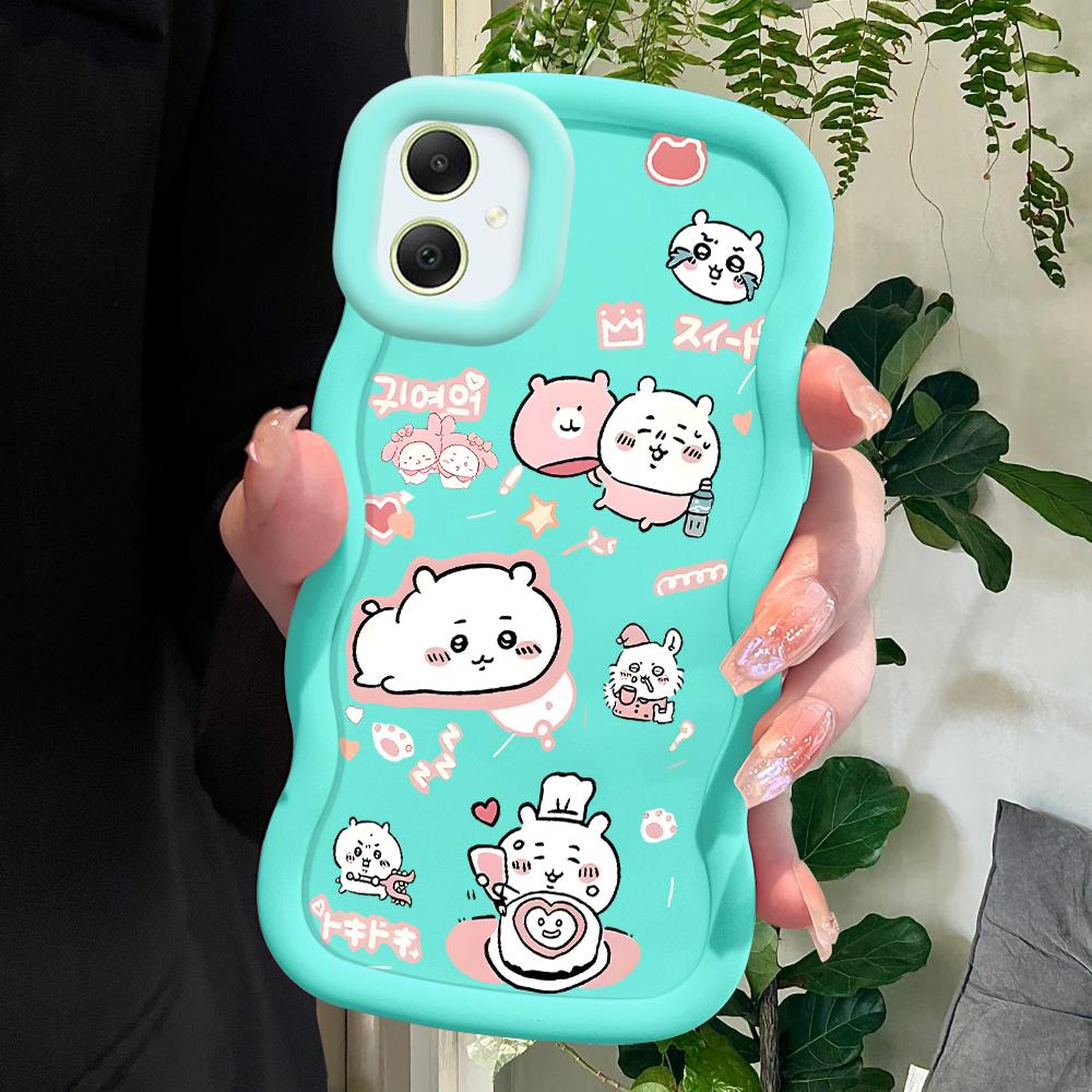 Chiikawa Soft Phone Cover for Samsung Galaxy A52 A73 A12 S24 Ultra 5G S23 S22 S21 S20 FE Wave Edge Shockproof Protective Rubber Case