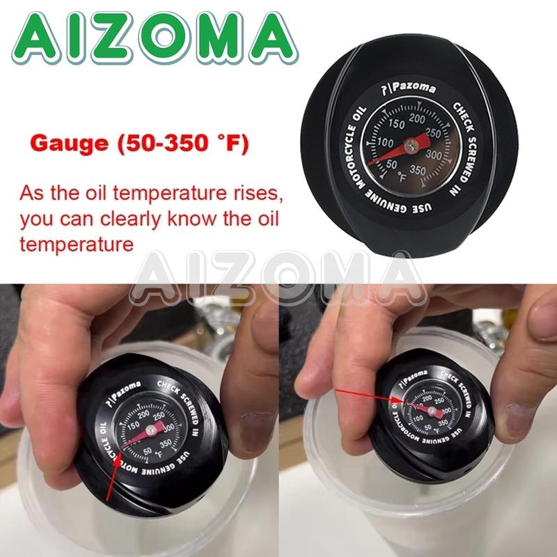 Motorcycle Oil Dipstick With Temperature Gauge For Harley Touring Milwaukee Eight M8 2017-2024 FLHR Oil Temperature Dipstick