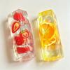 Transparency Fruit Ice Cube Squishy Toy Realistic Fruit Jelly Stick Fruit Squishy Toy  Desk Decor
