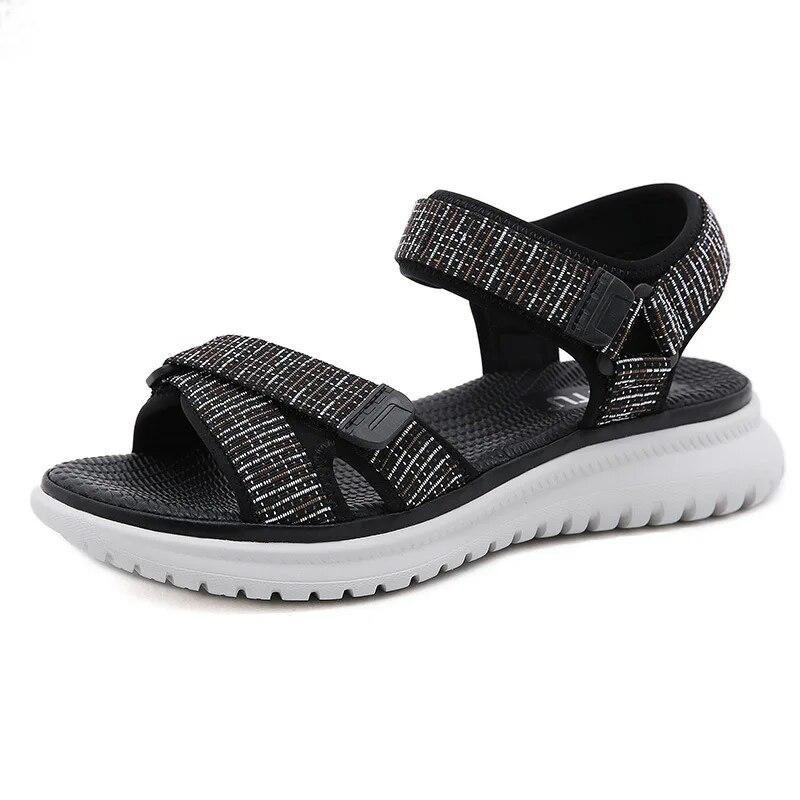 2026 Fashion Sandals Women Summer Shoes Soft Comfortable Summer Holiday Flat Ladies Sandal Plus Size 42