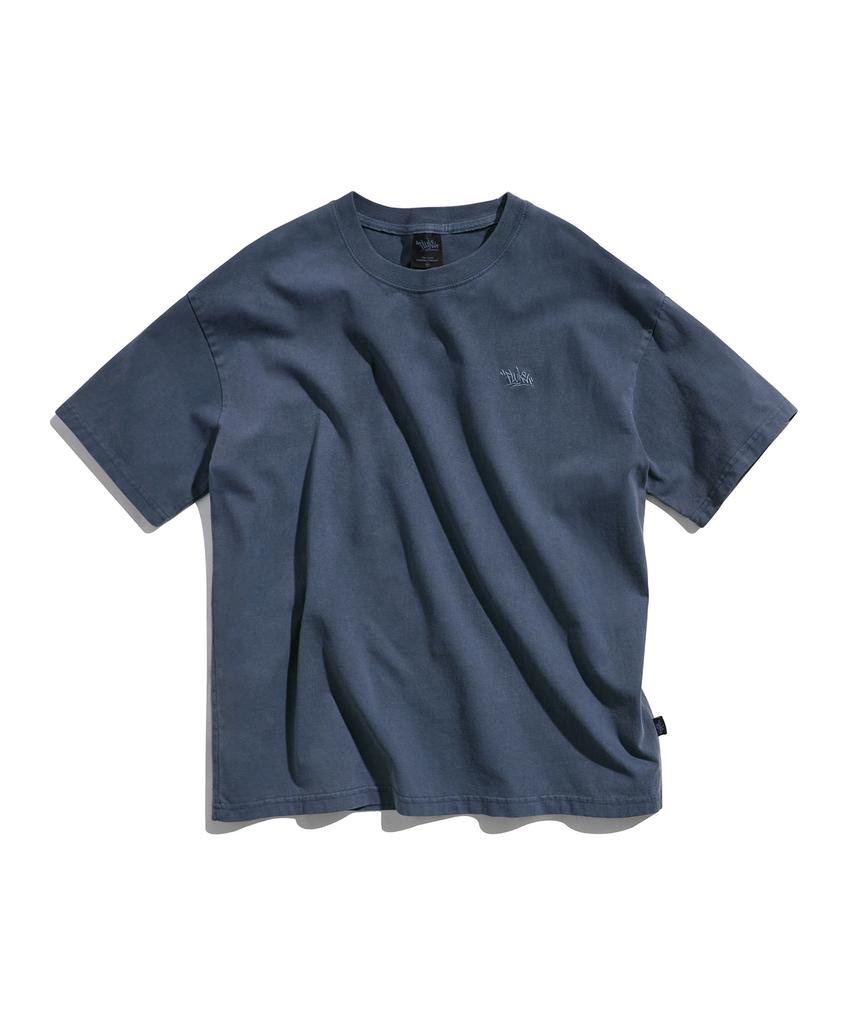 Peullukeu Slam Logo Pigment Short Sleeve T-Shirt Light Navy Fst749