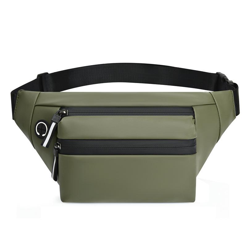 

Men s Casual Crossbody Waist and Chest Bag - Outdoor Sports Trend, Simple Design, Customizable Logo зелений