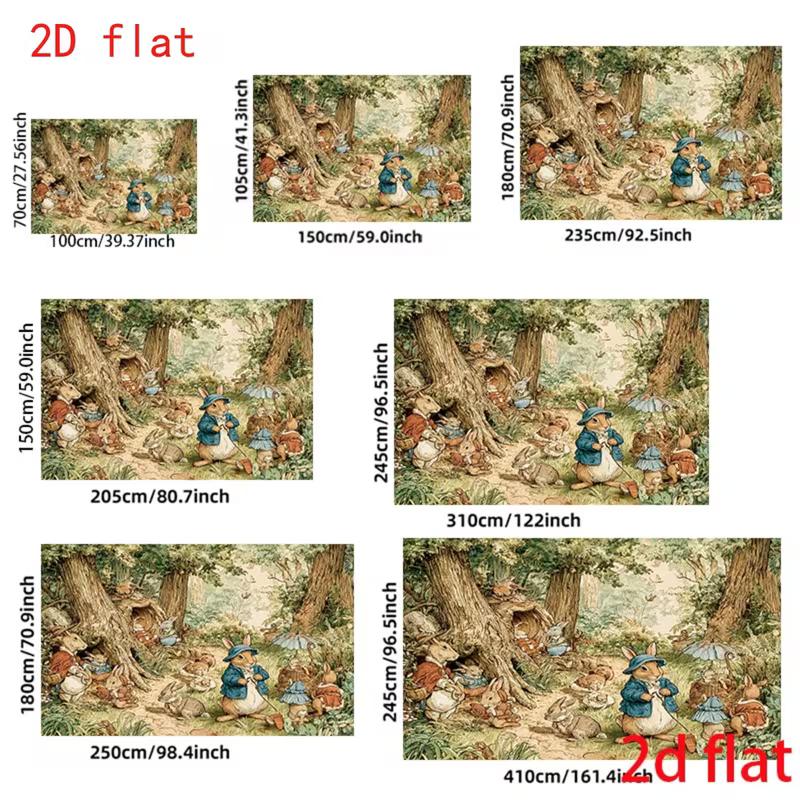 2D Peter Rabbit Banner, Forest Animals Party & Live Background