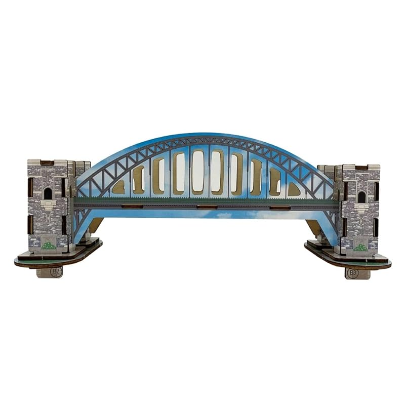 MINDBLOCKS Harbour Bridge Wooden Model Building Puzzle for Crafts, Hobbies, Toys, and DIY Mechanical Assembly Kit