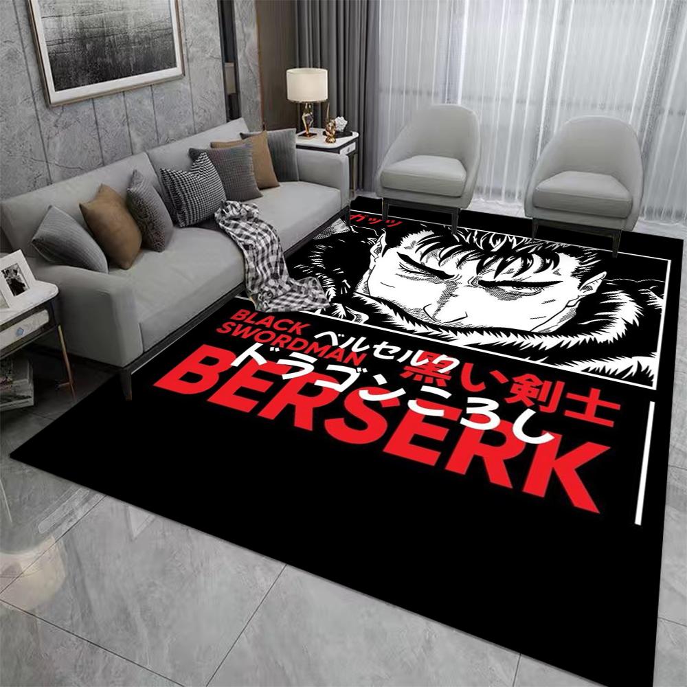 

MINISO B-Berserk Guts Аніме Килим Килимок для Спальні Хлопчика Килим для Вітальні Ігровий Килимок для Підлоги Нековзкий Килимок Пральні Килимки для Відпочинку Подарунок 120x160cm