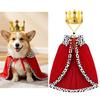 Costume Cloak and Crown Set Comfortable Outfit for Halloween Cosplay Carnival Stage