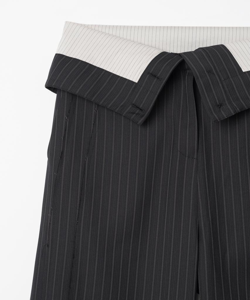 MILLO WOMEN Folding Wide Trousers [Black]