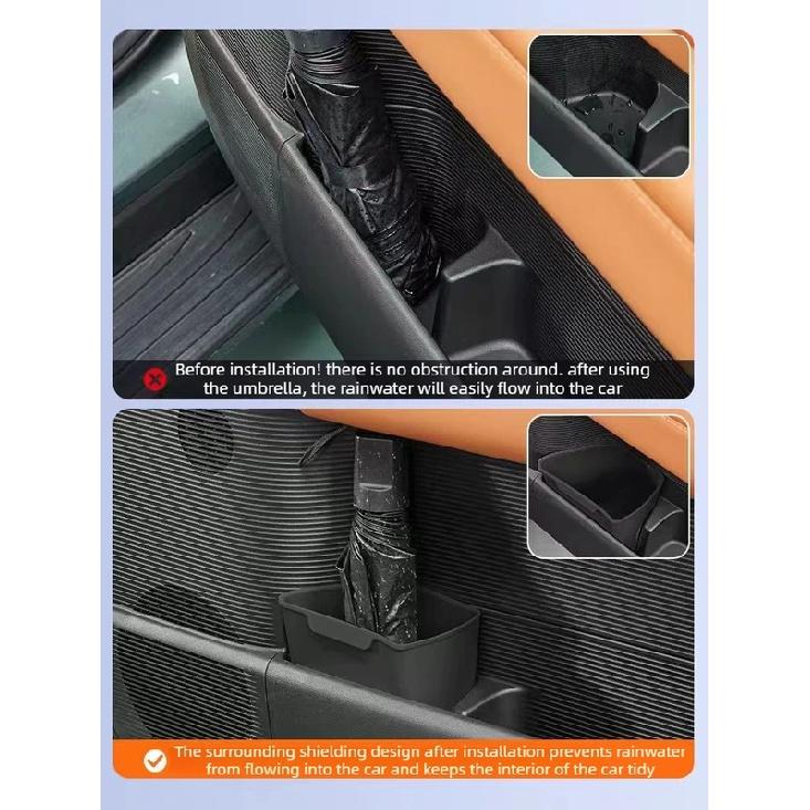 Suitable for BYD Ti 7 car trash can door umbrella storage box silicone waterproof storage box Car accessories