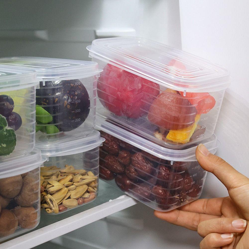 1Pcs Square Fresh-keeping Sealed Crisper Fruits Meat Preservation Fridge Organizer Container