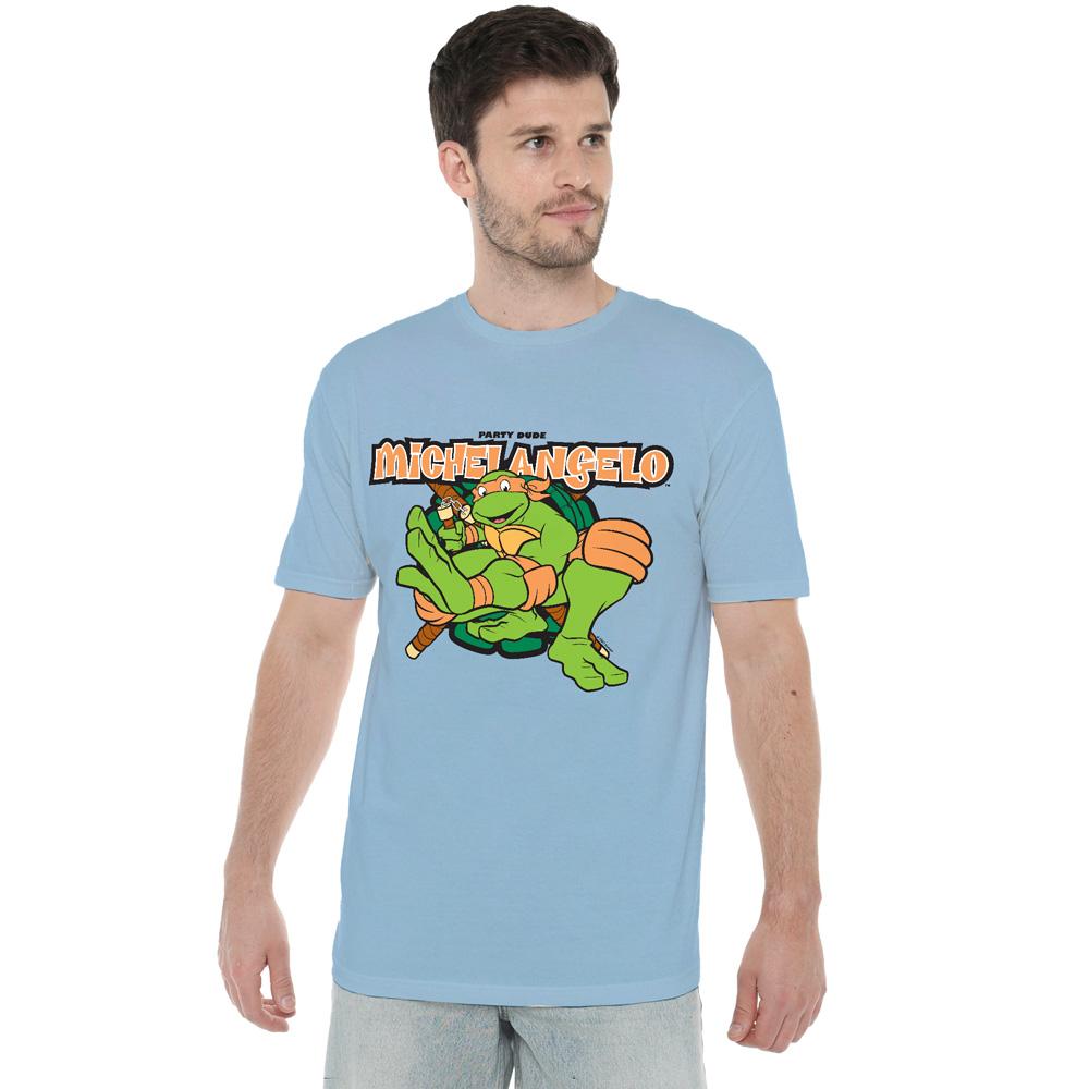 Teenage Mutant Ninja Turtles Mens Party Dude Michelangelo T-Shirt
