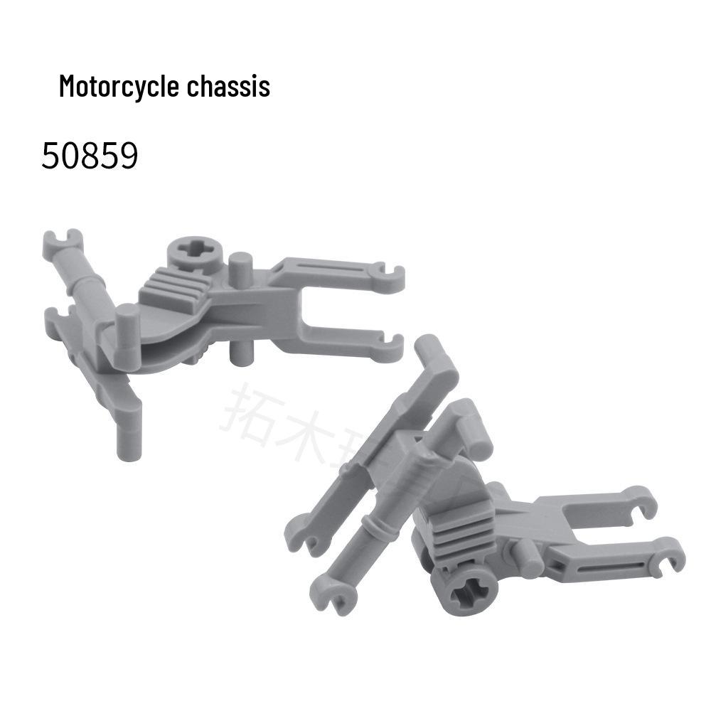 Compatible Motorcycle Frame Chassis for LEGO 50859 Domestic Small Particle Building Blocks