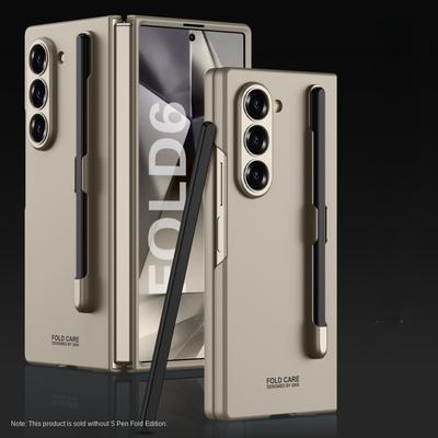 Coque rigide en plastique avec fente pour stylo pour Samsung Galaxy Z Fold 6 Fold6 5G Housse de protection antichoc avec stylo