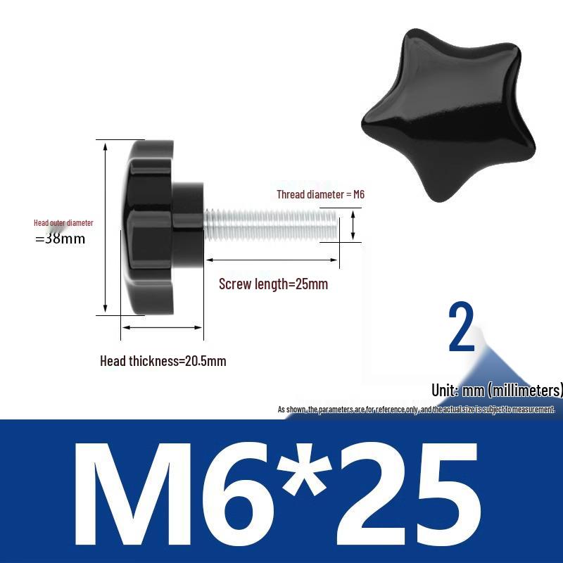 Švestkový květ Hvězdicovitá bakelitová šroubovací rukojeť (M6/M8/M10)
