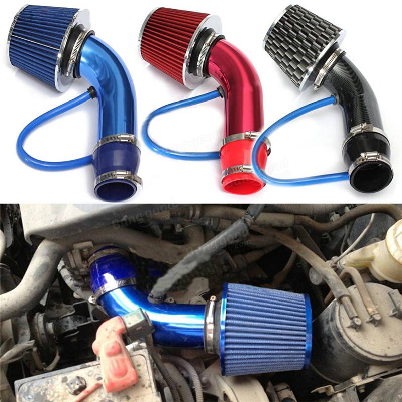 3" 76mm Universal Car Racing Cold Air Intake System Turbo Induction Pipe Tube Kit Cone High Flow Performace Air Filter Inlet