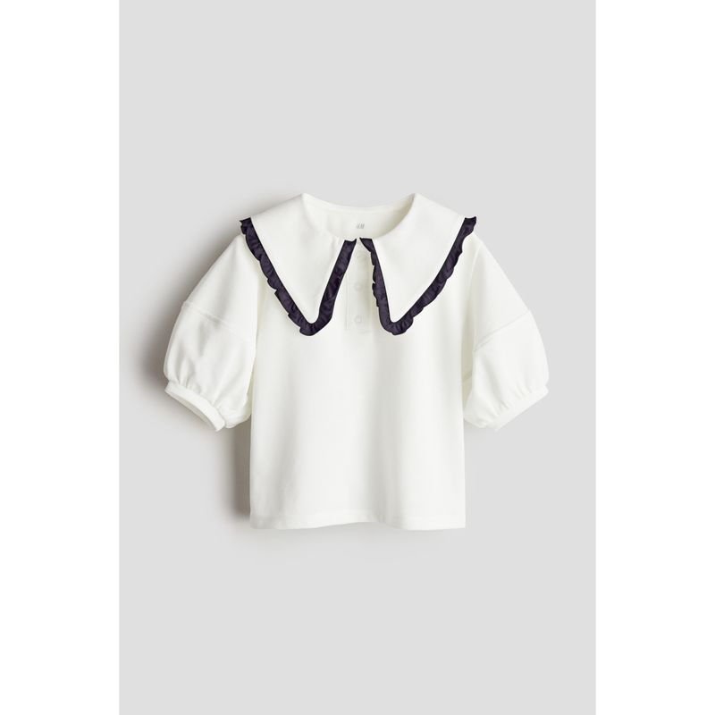 

HM Children s Clothing Girl T-shirt Summer Cool Coolmax®Lantern Short Sleeve Tops 1234679 White 110/56(2-4Y)